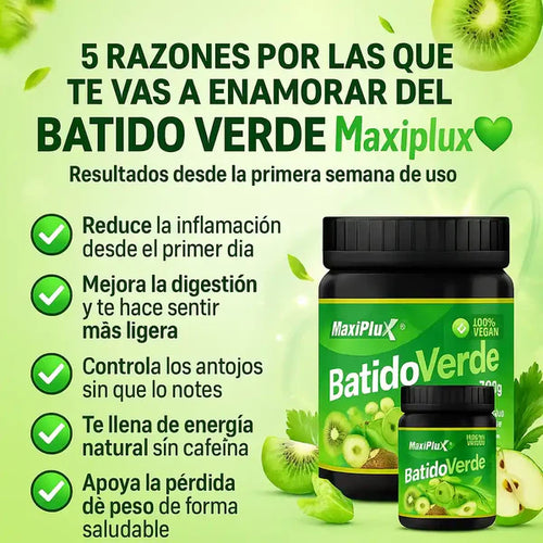 BATIDO VERDE + OBSEQUIO COLAGENO 🥒🥦🥬